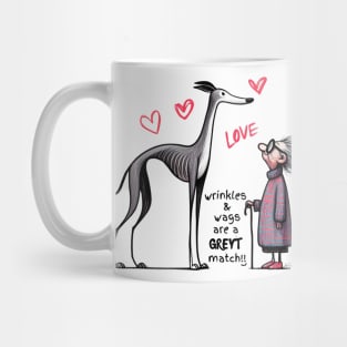 Funny Greyhound and Old Lady Mug